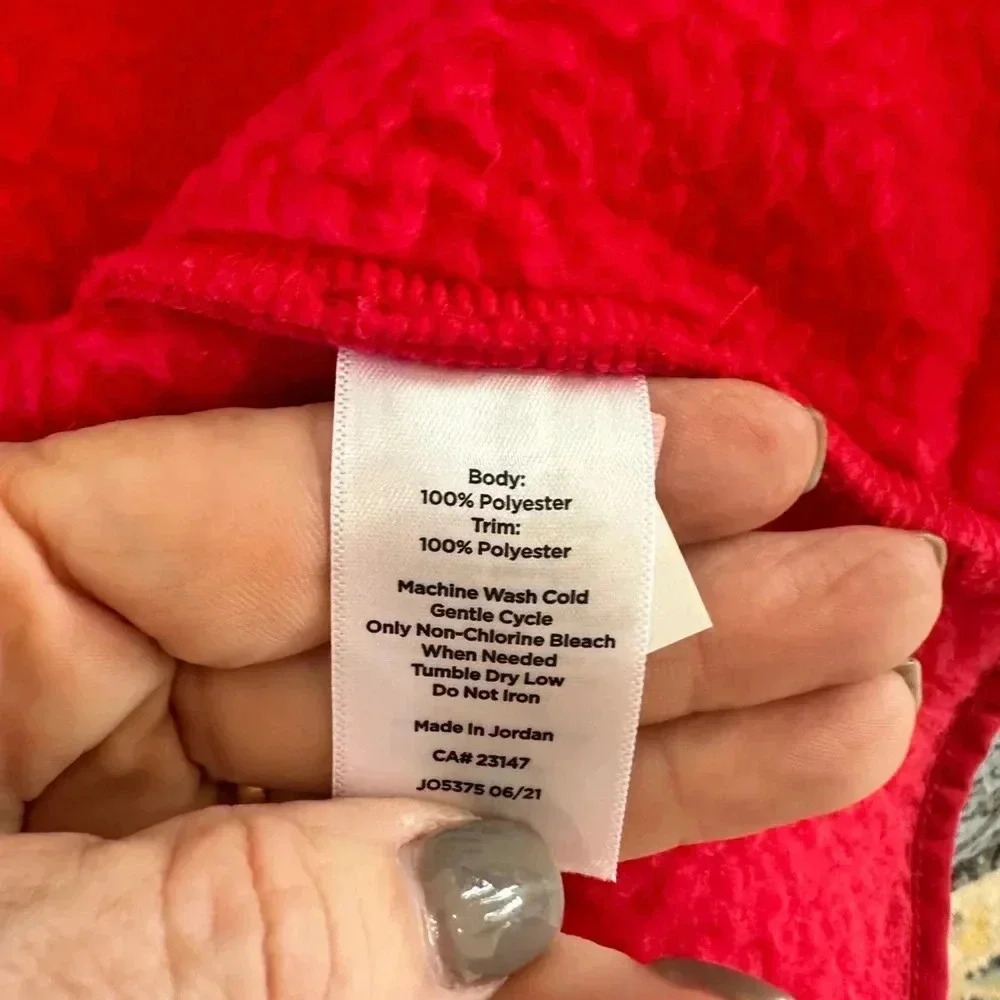 Talbots T By Talbots, Red Fleece Jacket ~ Size M - image 6